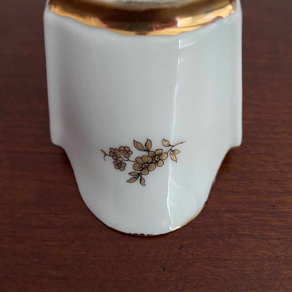 Vintage Porcelain Creamer/Gold Trim & Floral Detail/Collectible Mini Pitcher - Picture 4 of 7